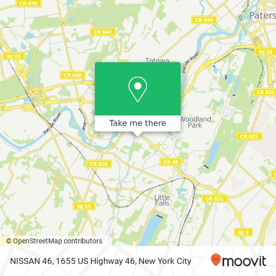 NISSAN 46, 1655 US Highway 46 map