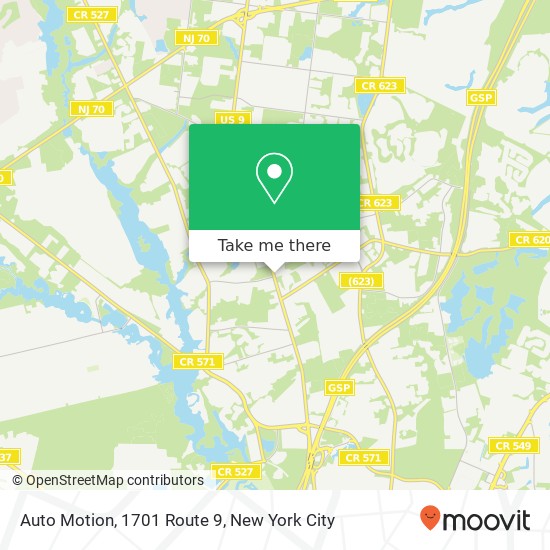 Auto Motion, 1701 Route 9 map