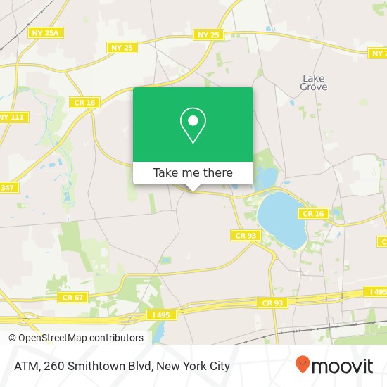 ATM, 260 Smithtown Blvd map