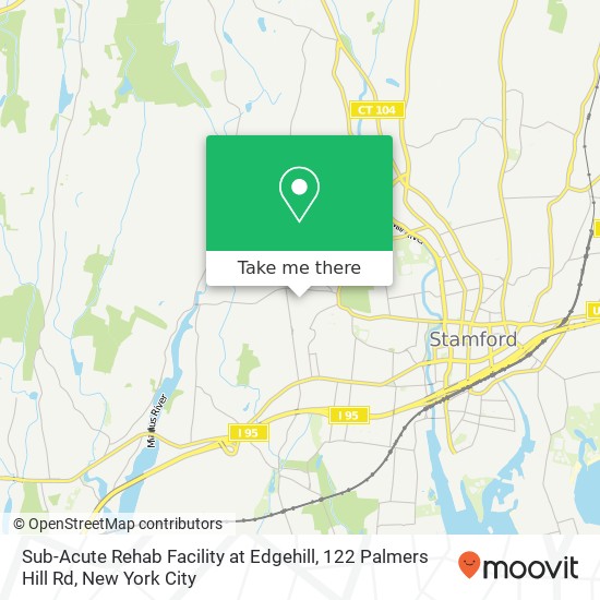 Mapa de Sub-Acute Rehab Facility at Edgehill, 122 Palmers Hill Rd