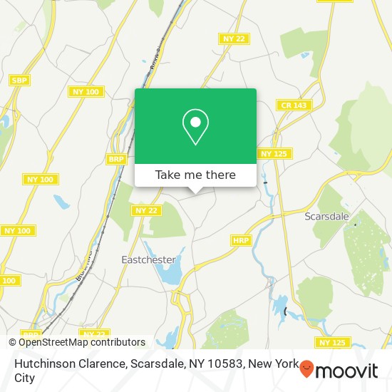 Mapa de Hutchinson Clarence, Scarsdale, NY 10583