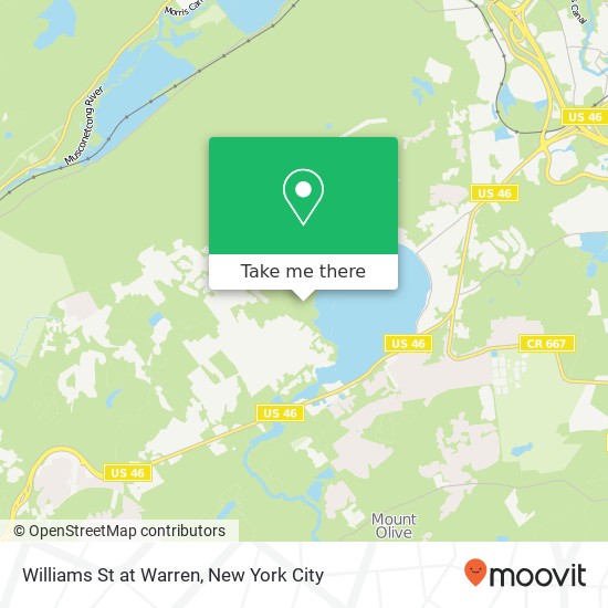 Mapa de Williams St at Warren, Budd Lake, NJ 07828