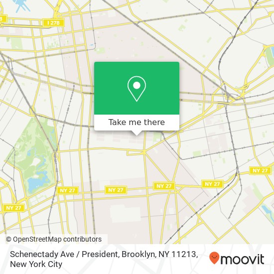 Mapa de Schenectady Ave / President, Brooklyn, NY 11213