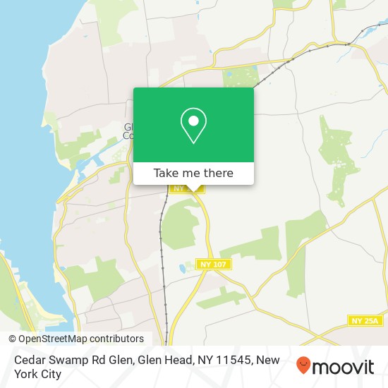 Mapa de Cedar Swamp Rd Glen, Glen Head, NY 11545