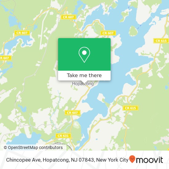 Mapa de Chincopee Ave, Hopatcong, NJ 07843