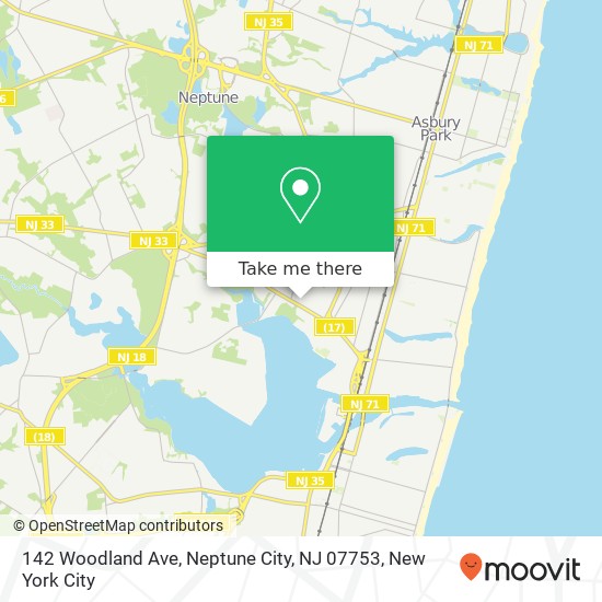 142 Woodland Ave, Neptune City, NJ 07753 map