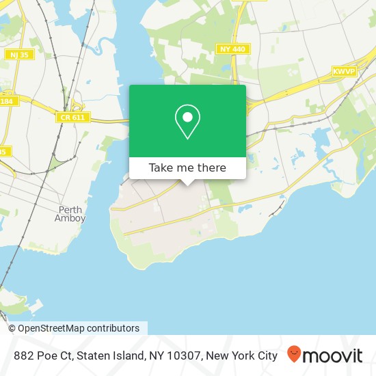 882 Poe Ct, Staten Island, NY 10307 map