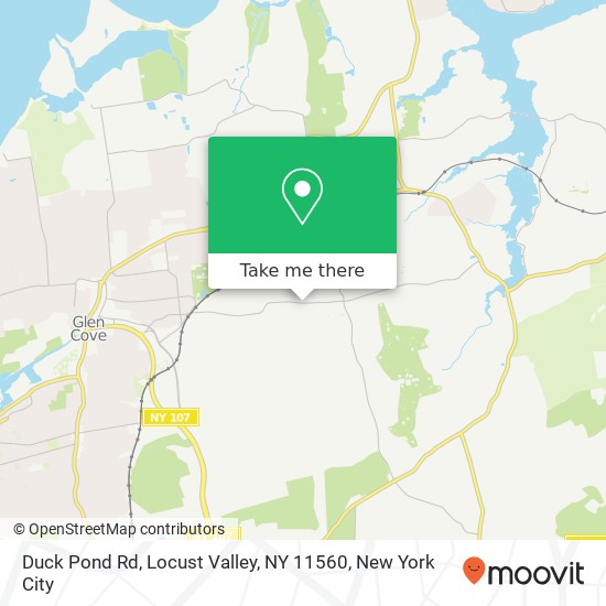 Mapa de Duck Pond Rd, Locust Valley, NY 11560