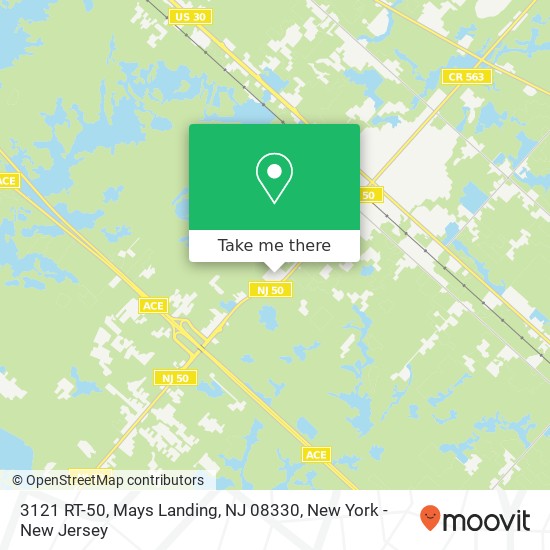 Mapa de 3121 RT-50, Mays Landing, NJ 08330