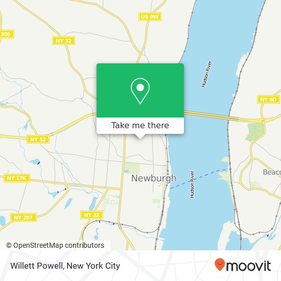 Mapa de Willett Powell, Newburgh, NY 12550