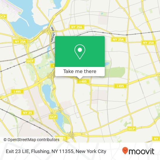 Mapa de Exit 23 LIE, Flushing, NY 11355