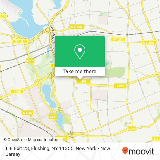 Mapa de LIE Exit 23, Flushing, NY 11355