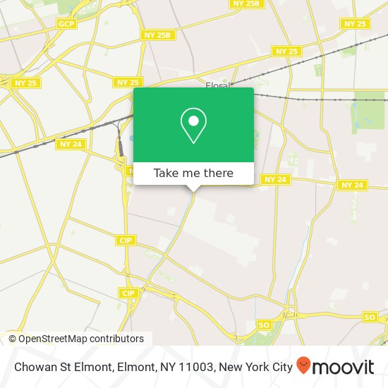 Mapa de Chowan St Elmont, Elmont, NY 11003