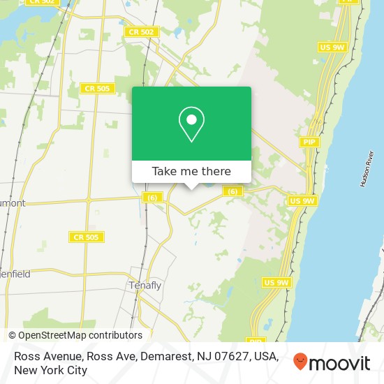 Mapa de Ross Avenue, Ross Ave, Demarest, NJ 07627, USA