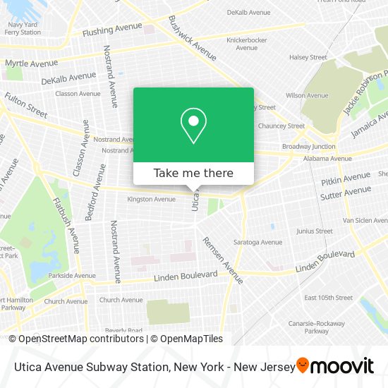 Mapa de Utica Avenue Subway Station