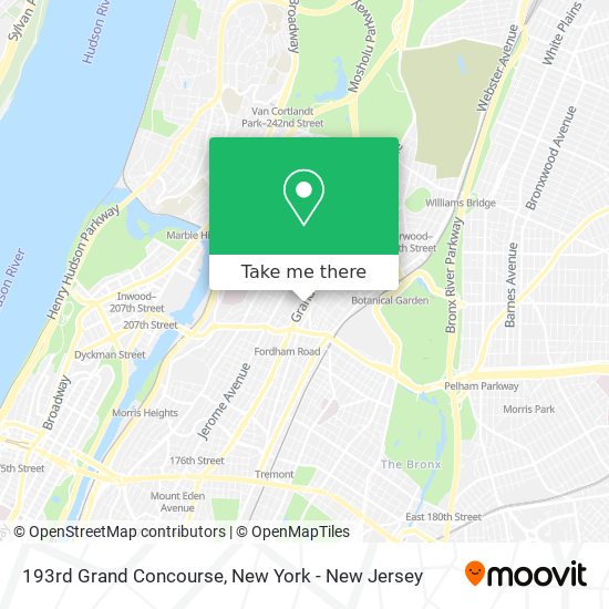 193rd Grand Concourse map