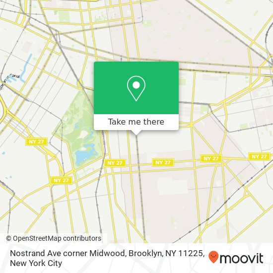 Nostrand Ave corner Midwood, Brooklyn, NY 11225 map