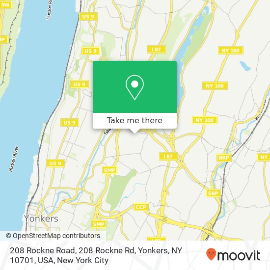 208 Rockne Road, 208 Rockne Rd, Yonkers, NY 10701, USA map