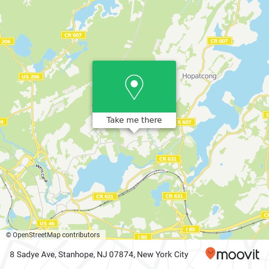 Mapa de 8 Sadye Ave, Stanhope, NJ 07874