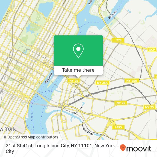 Mapa de 21st St 41st, Long Island City, NY 11101