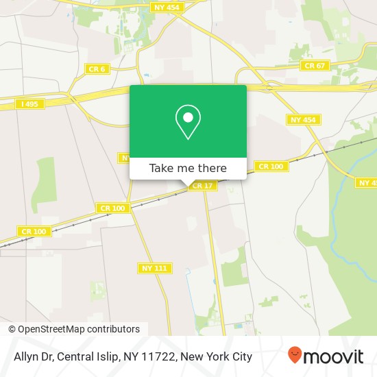 Allyn Dr, Central Islip, NY 11722 map