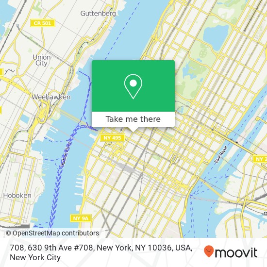 708, 630 9th Ave #708, New York, NY 10036, USA map