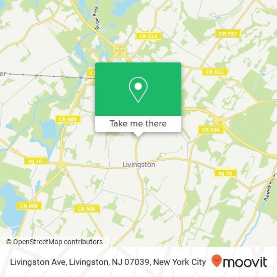 Livingston Ave, Livingston, NJ 07039 map