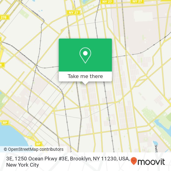 3E, 1250 Ocean Pkwy #3E, Brooklyn, NY 11230, USA map