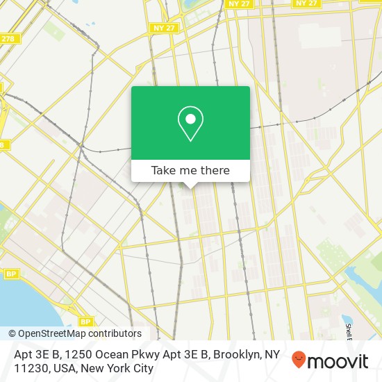 Mapa de Apt 3E B, 1250 Ocean Pkwy Apt 3E B, Brooklyn, NY 11230, USA