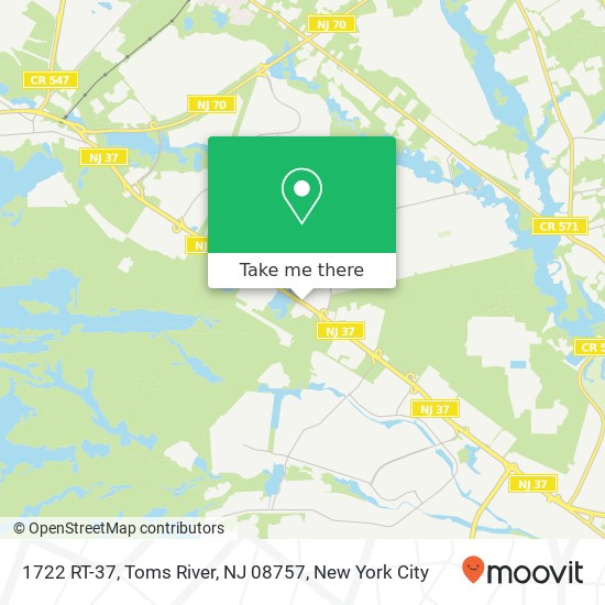 1722 RT-37, Toms River, NJ 08757 map