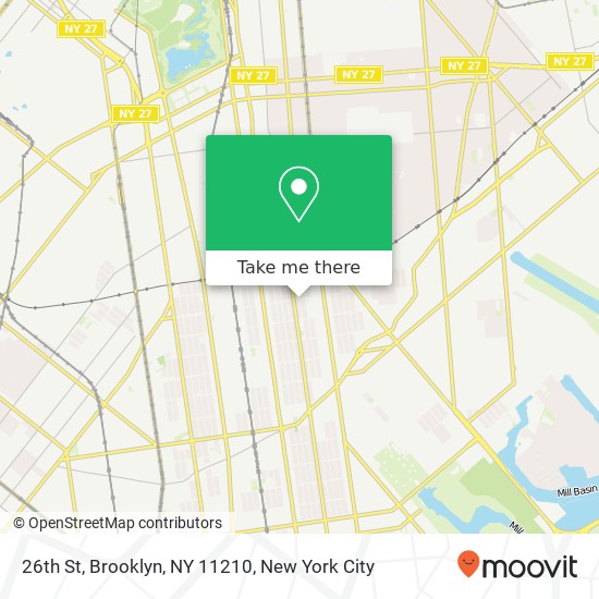 Mapa de 26th St, Brooklyn, NY 11210