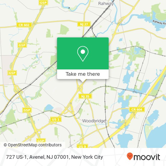 Mapa de 727 US-1, Avenel, NJ 07001