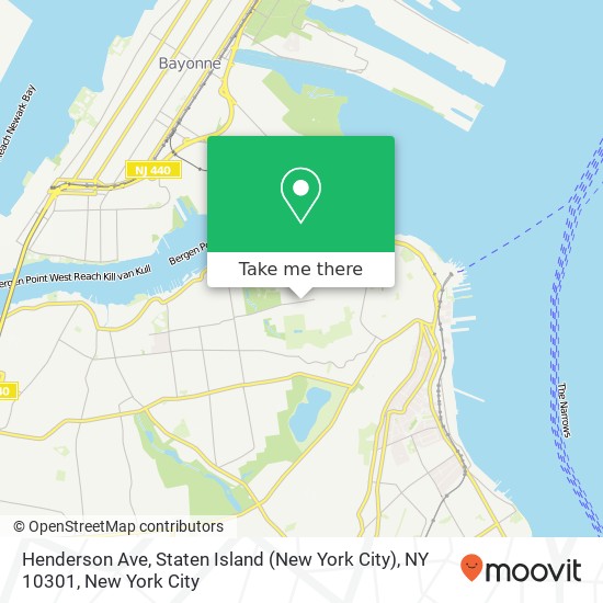 Mapa de Henderson Ave, Staten Island (New York City), NY 10301