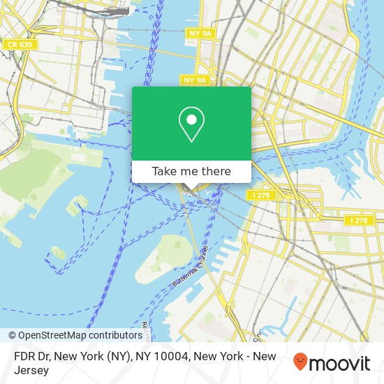 FDR Dr, New York (NY), NY 10004 map