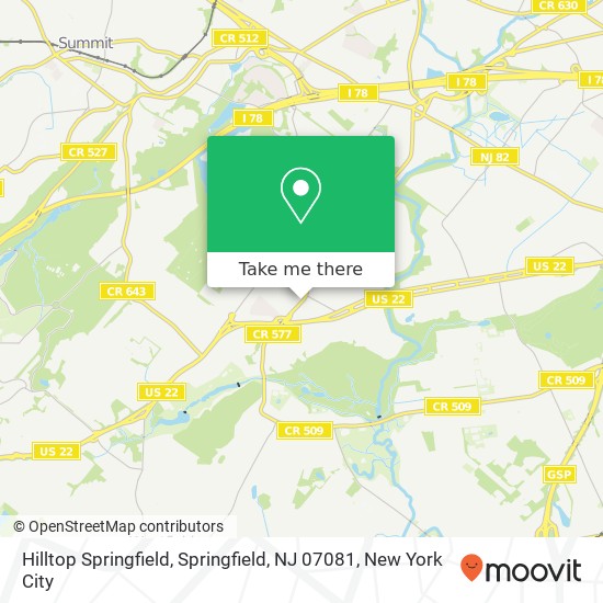 Hilltop Springfield, Springfield, NJ 07081 map