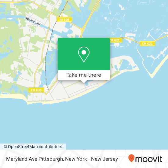 Mapa de Maryland Ave Pittsburgh, Cape May, NJ 08204