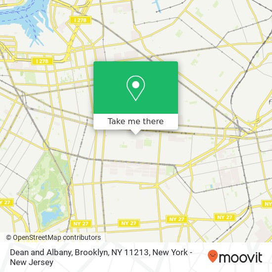 Dean and Albany, Brooklyn, NY 11213 map