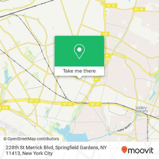 Mapa de 228th St Merrick Blvd, Springfield Gardens, NY 11413
