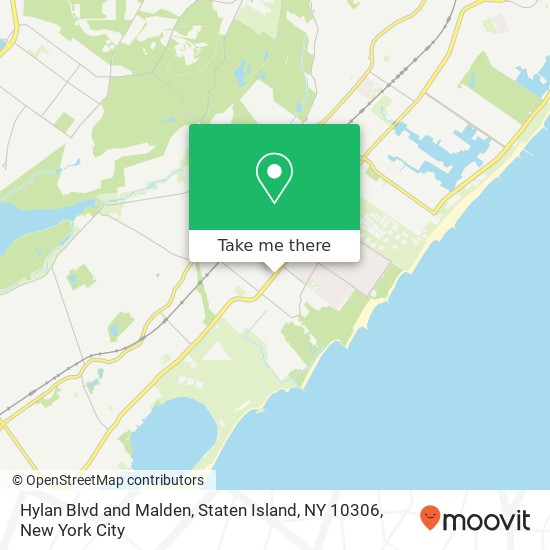 Mapa de Hylan Blvd and Malden, Staten Island, NY 10306