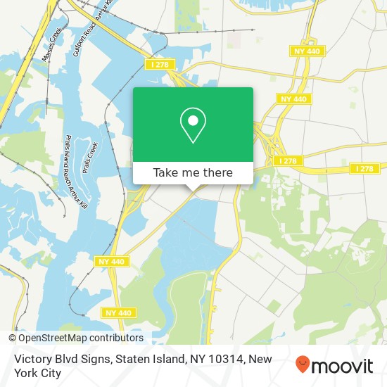 Mapa de Victory Blvd Signs, Staten Island, NY 10314