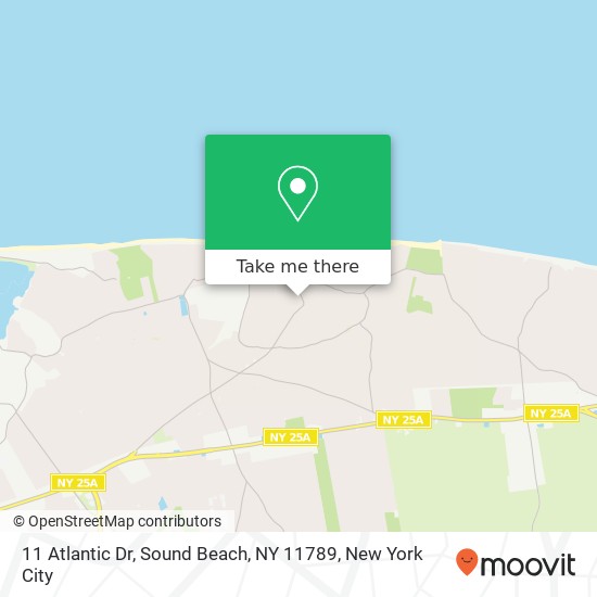Mapa de 11 Atlantic Dr, Sound Beach, NY 11789