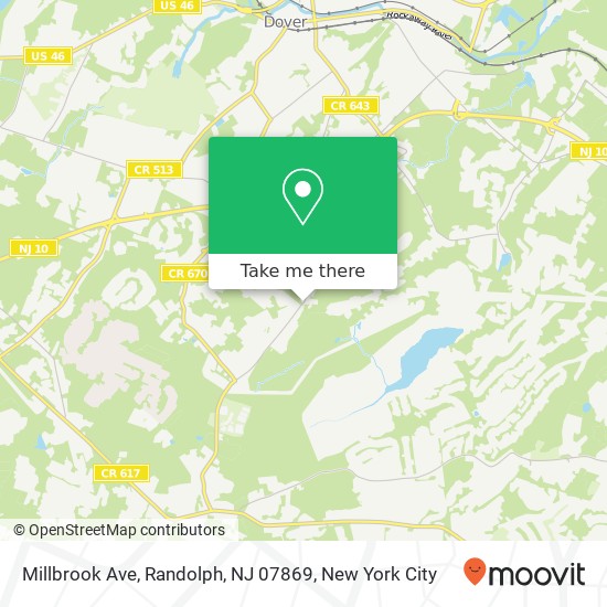 Millbrook Ave, Randolph, NJ 07869 map
