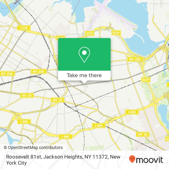 Roosevelt 81st, Jackson Heights, NY 11372 map
