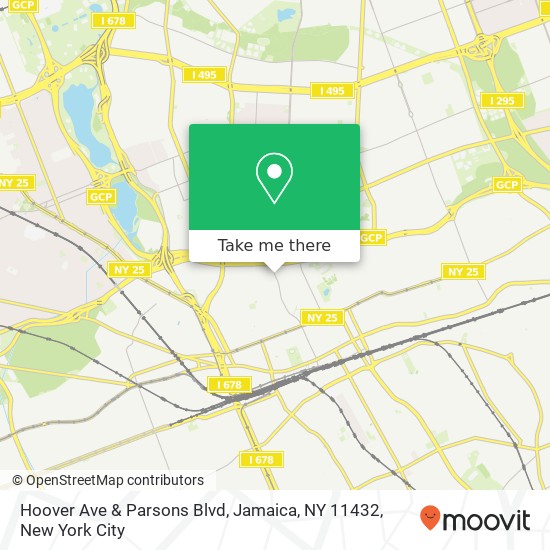 Mapa de Hoover Ave & Parsons Blvd, Jamaica, NY 11432