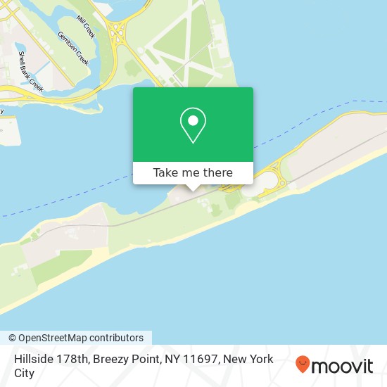 Mapa de Hillside 178th, Breezy Point, NY 11697