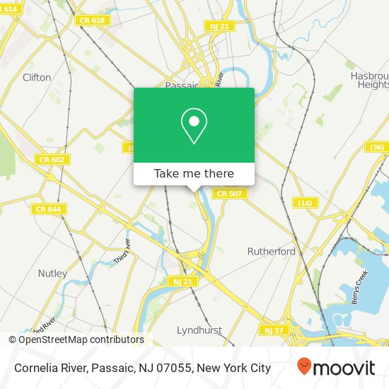 Mapa de Cornelia River, Passaic, NJ 07055