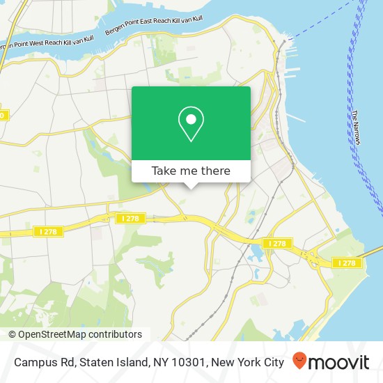 Mapa de Campus Rd, Staten Island, NY 10301