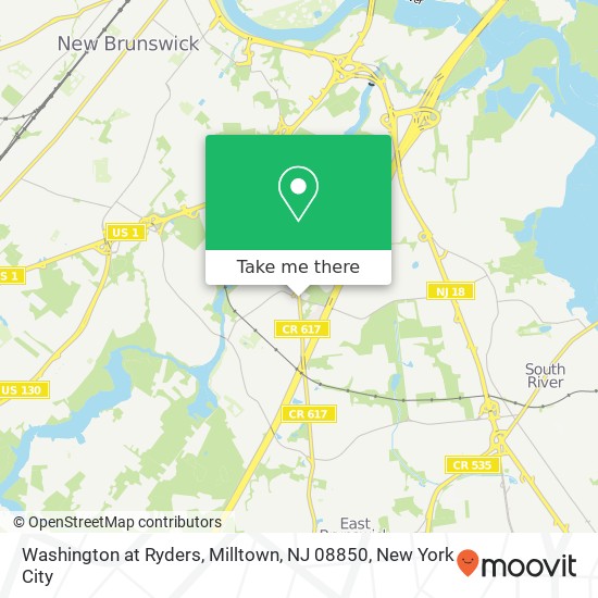 Mapa de Washington at Ryders, Milltown, NJ 08850