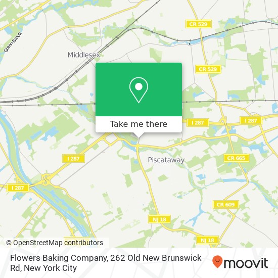 Flowers Baking Company, 262 Old New Brunswick Rd map