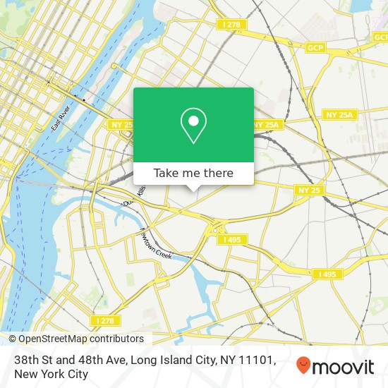 Mapa de 38th St and 48th Ave, Long Island City, NY 11101